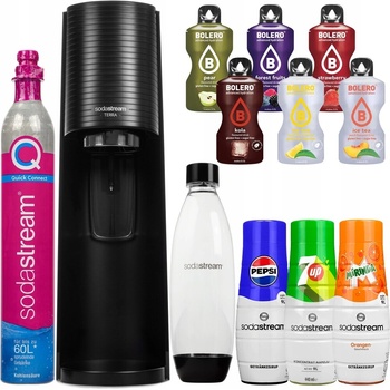 SodaStream Terra jedna láhev + Pepsi Mirinda 7up + sáčky