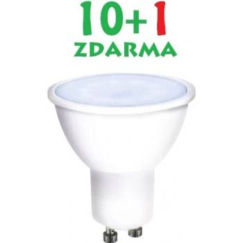 Solight LED žárovka bodová 7W GU10 3000K 500lm bílá, 11 ks multipack