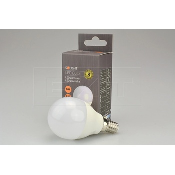 Solight LED žárovka , miniglobe, 6W, E14, 3000K, 510lm, bílé provedení, WZ416-1