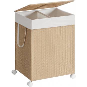 Songmics 100 l,béžovo-bílý LCB601N01