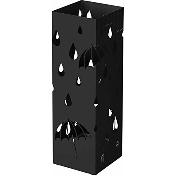 Songmics Stojan na deštníky, motiv kapky, černý, výška 49 cm LUC49B
