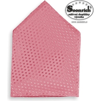 Soonrich kapesník růžový do saka kat007