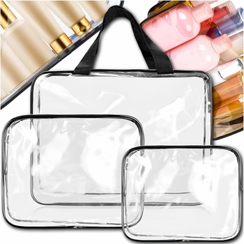 Soulima 21448 Průhledné toaletní taštičky 3 ks