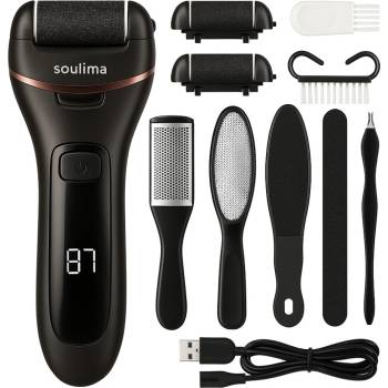 soulima Elektrická bruska na paty s LCD displejem