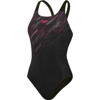Speedo Hyperboom Placement Muscleback black electric pink