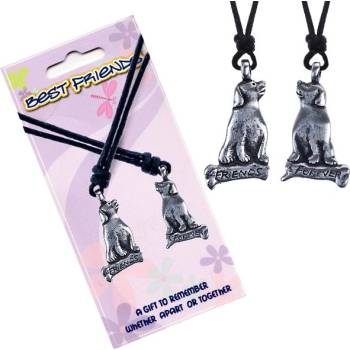 Šperky eshop Best friends přívěsek psi text Friends a Forever AA46.15