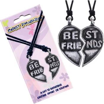 Šperky eshop Best friends rozpůlené srdce text Best friends AA46.13