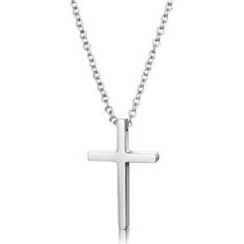 Šperky4U Ocelový řetízek s přívěškem křížek OPD0042-ST