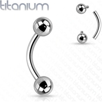 Šperky4U piercing banánek titan TIT1006-16084