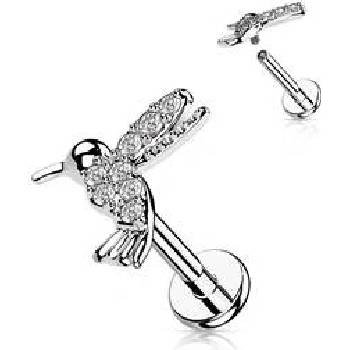 Šperky4U piercing do brady kolibřík LB1105ST-1206