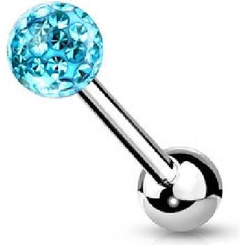 Šperky4U piercing do jazyka Crystals from SWAROVSKI PJ0030-Q