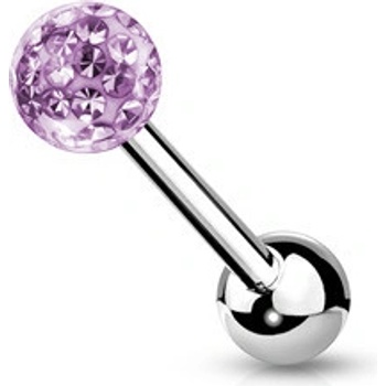 Šperky4U piercing do jazyka Crystals from SWAROVSKI PJ0030-VI