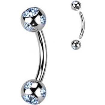 Šperky4U piercing do obočí kulička s kamínky OB01093-LB