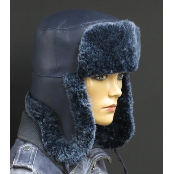 Splus Kožešinová beranice z ovčiny SE17 modrý napalan s melírem