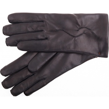 Špongr dámské kožené rukavice Alma černé podšívka kašmír