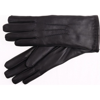 Špongr dámské kožené rukavice zateplené kožešinou Margit černé