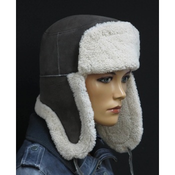 Špongr Kožešinová ušanka z jehnětiny SE29 hnědá taupe