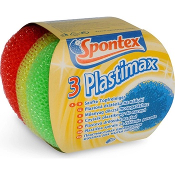 Spontex 3 Plastimax plastová drátěnka na mytí nádobí 3 ks