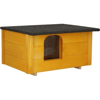 Springos Dřevěná bouda pro psa 54 x 39 x 30 cm DH001 žlutá