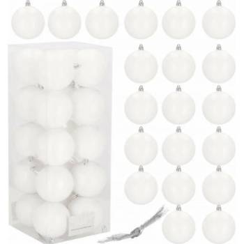 SPRINGOS Vánoční baňky bílé 8cm sada 20ks CA0840-XG