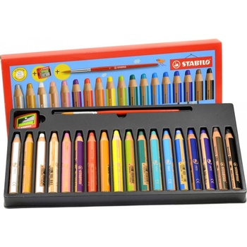 Stabilo 880/18-3 Woody sada pastelek 3v1 plus ořezávátko 18 ks