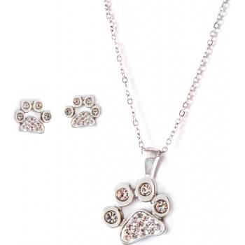 Steel Jewelry set náhrdelník a náušnice tlapky z chirurgické oceli SET151109