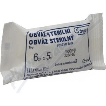 Steriwund obinadlo hydrofililní pletené sterilní 6cm x 5m/1 ks