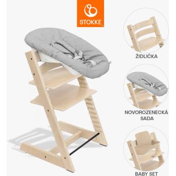Stokke Tripp Trapp + novorozenecká sada + Baby set Natural
