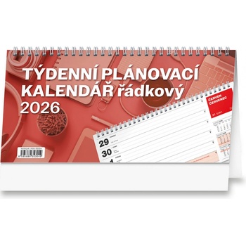 stolní Plánovací řádkový, 25 x 12,5 cm 2026