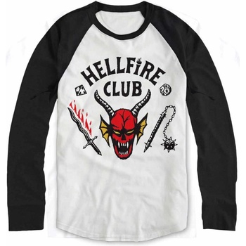 Stranger Things pánské tričko Stranger Things Hellfire Club dlouhý černý rukáv