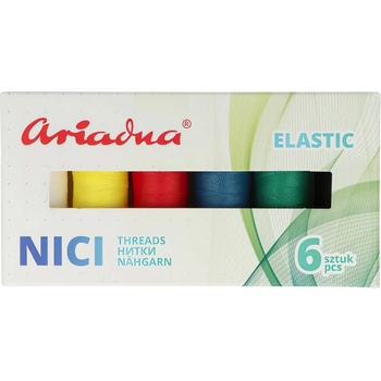 Strima Sada elastických nití ELASTIC ARTYN FLEX 120/180m Sport, mix barev, návin 180m, 6 kusů v balení