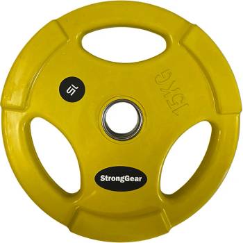 StrongGear pogumované Tri-Grip kotouče 15 kg 50mm