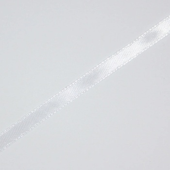 Stuha bílá saténová svatební, šíře 6mm