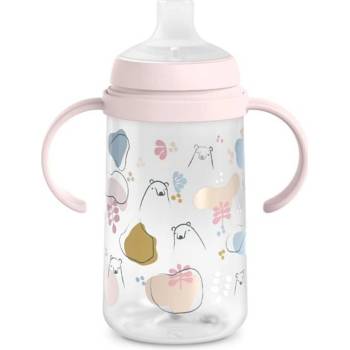 Suavinex druhá láhev s oušky Bear růžová 270ml