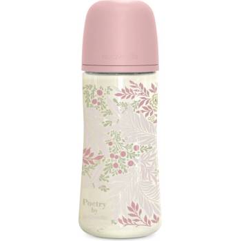 Suavinex kojenecká láhev Poetry fyziol průtok růžová 360ml