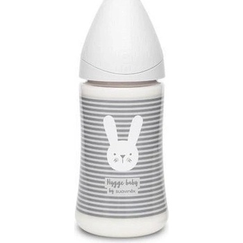 Suavinex premium láhev silikon proužky bílá 270ml