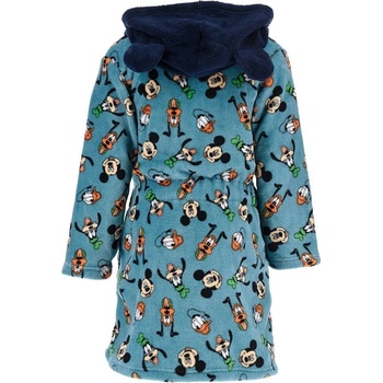 SunCity Dětský coral fleece župan s kapucí Disney Modrá