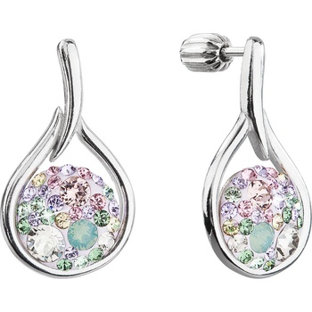 Swarovski Elements Pear krystal stříbrné visací červené slzičky kapky 31305.3 Light Siam červená