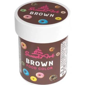 SweetArt gelová barva Brown 30 g