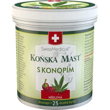 SwissMedicus Koňská mast s konopím hřejivá 500 ml