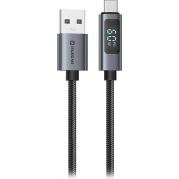 Swissten 71551072 lcd usb-a / usb-c 1,5m