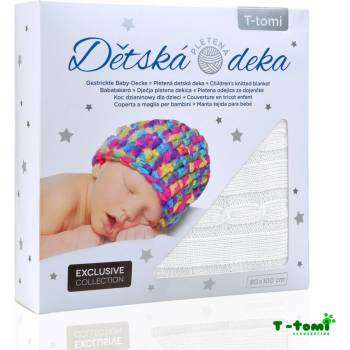 T Tomi pletená deka Bílá