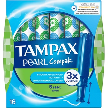 Tampax Pearl Compak Super tampony s aplikátorem 16 ks