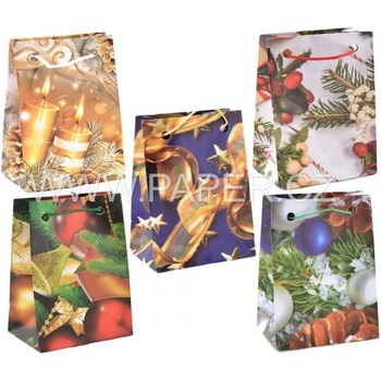 Taška papírová - X vánoční 24x31x9cm