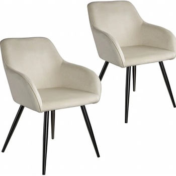 Tectake 404046 Marilyn krémová/černá 2 ks