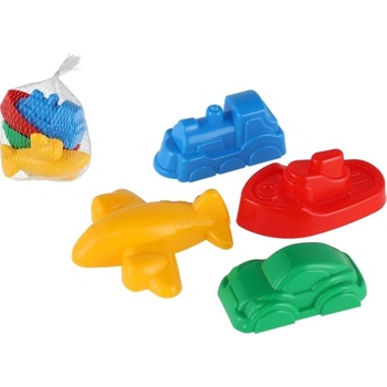 Teddies Formičky bábovky na písek 4 ks dopravní prostředky