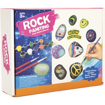 Teddies Kreativní sada malování na oblázky svítící ve tmě