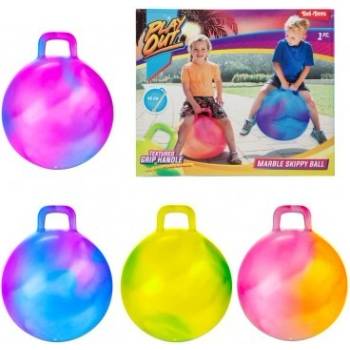 Teddies Míč skákací s úchytem 45cm mix barev v krabičce 20x17x6 5cm