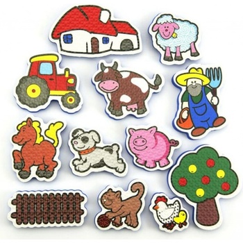 Teddies Vodolepky Moje první zvířátka farma pěnová sada se síťkou 12ks