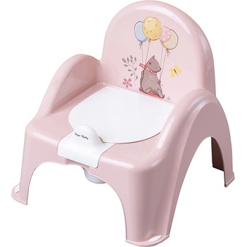 TEGA Hrající dětský nočník s poklopem Medvídek růžový